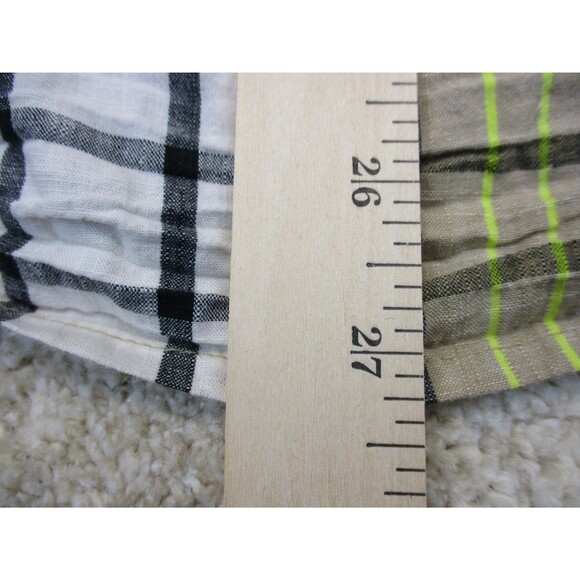 North Face Shirt Mens Medium Brown White Plaid Outdoor Short Sleeve Button Up - Picture 9 of 12